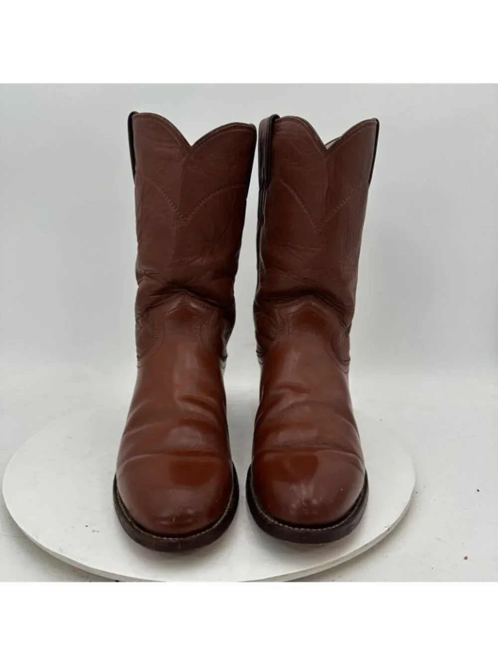 Justin L3802 Women Size 6B Brown Leather Roper Western Cowboy Classic Boot